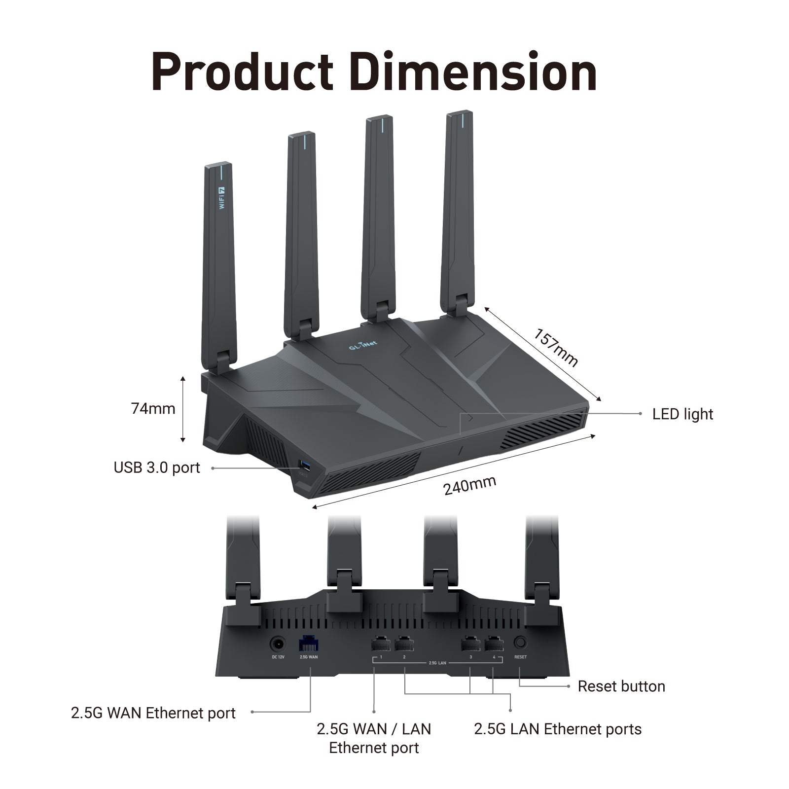 Flint 3e (GL-BE6500) Dual-band Wi-Fi 7 Home Router - GL.iNet