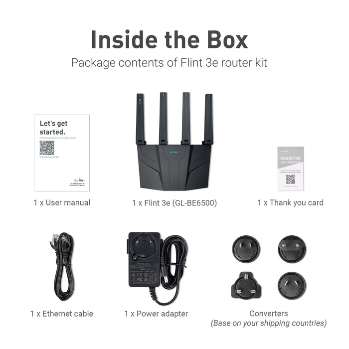 Flint 3e (GL-BE6500) Dual-band Wi-Fi 7 Home Router - GL.iNet