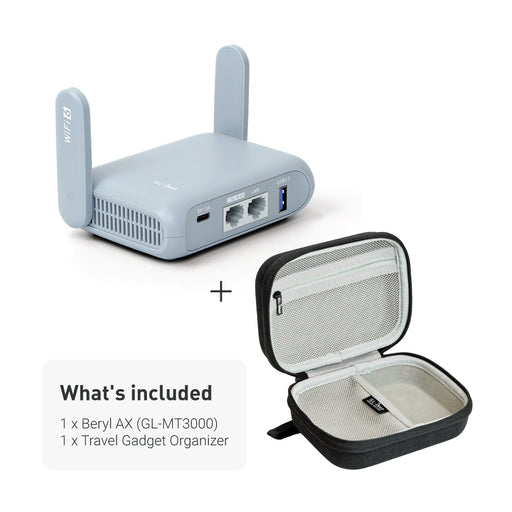 Bundle Offer | GL-MT3000 Wi-Fi 6 Travel Router + GL-Pouch Bag - GL.iNet