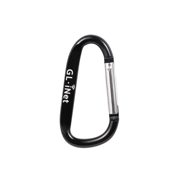 GL.iNet Carabiner Clip|Black Aluminum D Ring Shape - GL.iNet