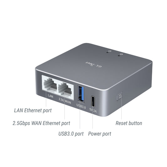Brume 2 (GL-MT2500A) VPN Security Gateway | Aluminium Alloy - GL.iNet