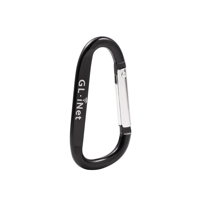 GL.iNet Carabiner Clip|Black Aluminum D Ring Shape - GL.iNet