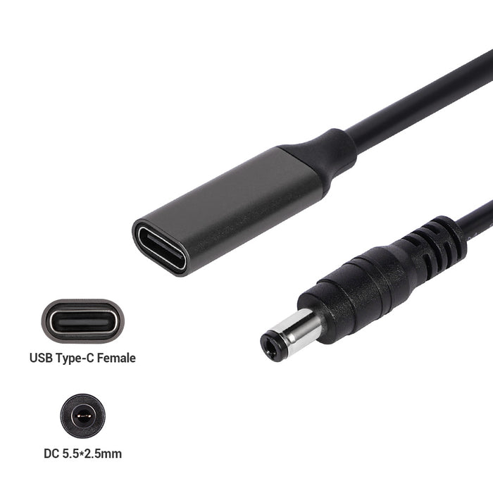 Power Adapter Cable Type-C PD to DC x (65W Max) — GL