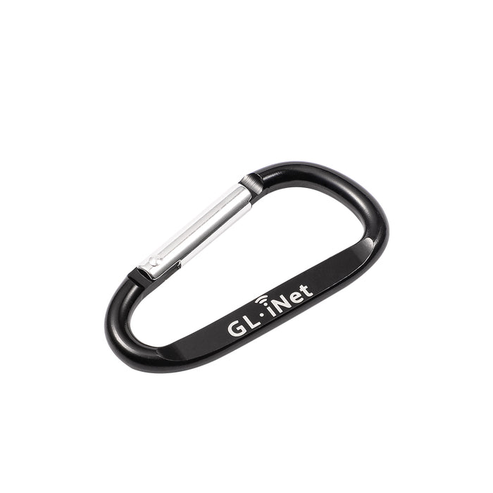 GL.iNet Carabiner Clip|Black Aluminum D Ring Shape - GL.iNet