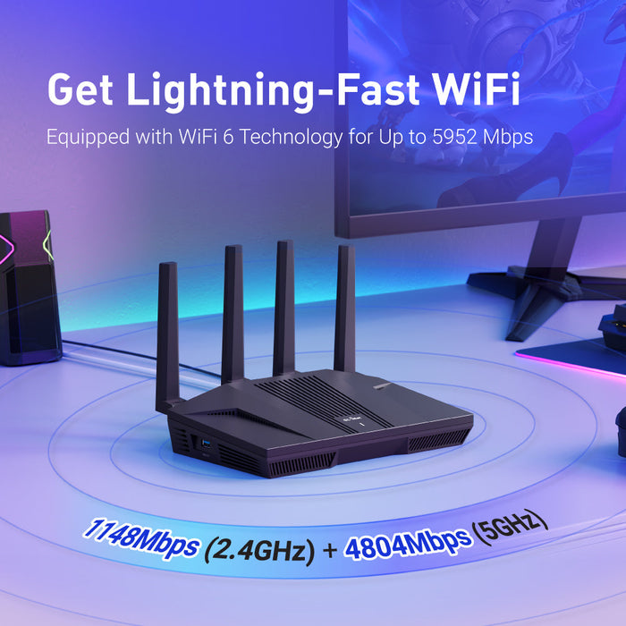 Pre Order - Flint 2 (GL-MT6000) Wi-Fi 6 High-Performance Home Router - GL.iNet