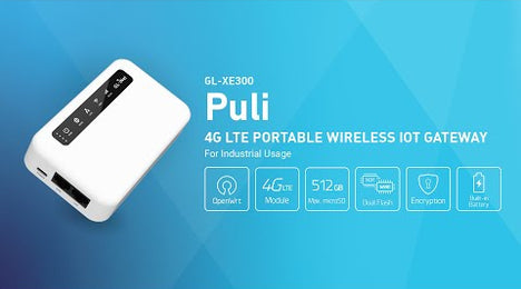Puli (GL-XE300) Portable IoT Gateway | 4G LTE | OpenWrt | 5000mAh ...